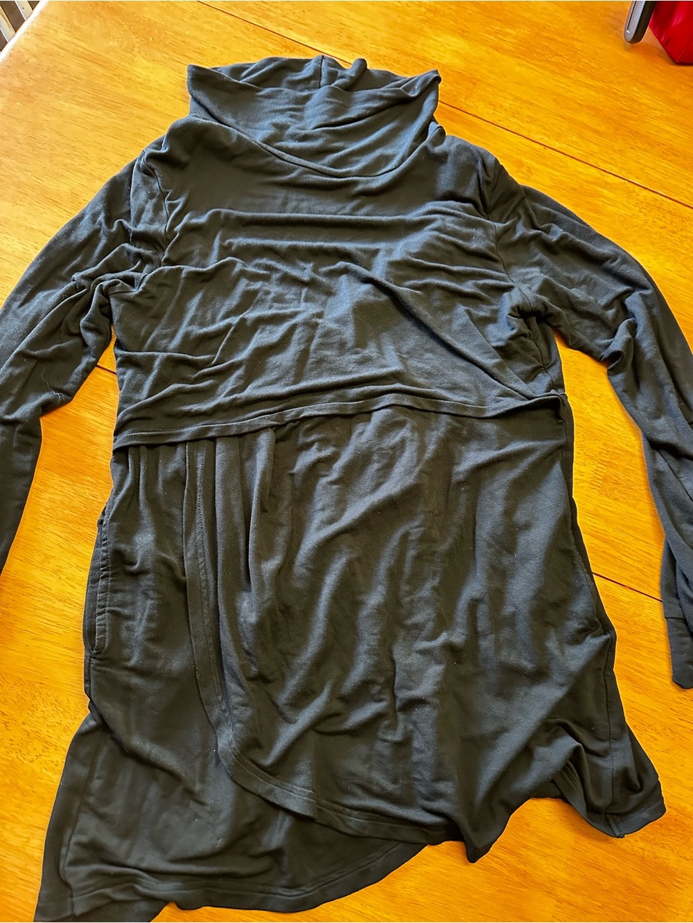 Latched Mama Black Draped Nursing Tunic